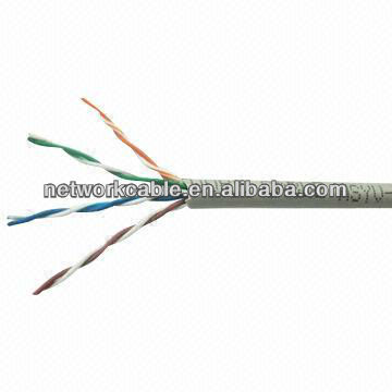 Pass Fluke Test CAT5e UTP LAN Cable, PVC or LSNH Jacket with Bright Color for Easy Recognition